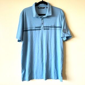 Travis Mathew XL Men’s Blue Polo Pre-loved Embroider Logo Golf Office Casual
